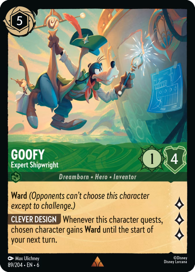 Goofy - Expert Shipwright — Azurite Sea #89 (Disney Lorcana card)