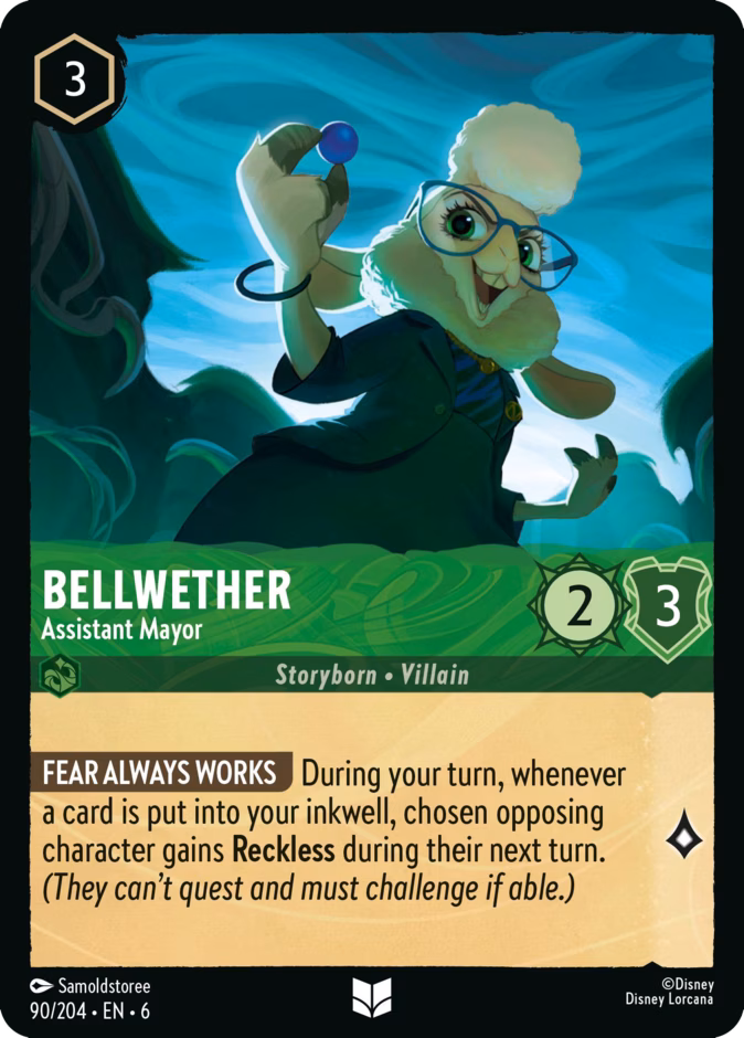 Bellwether - Assistant Mayor — Azurite Sea #90 (Disney Lorcana card)