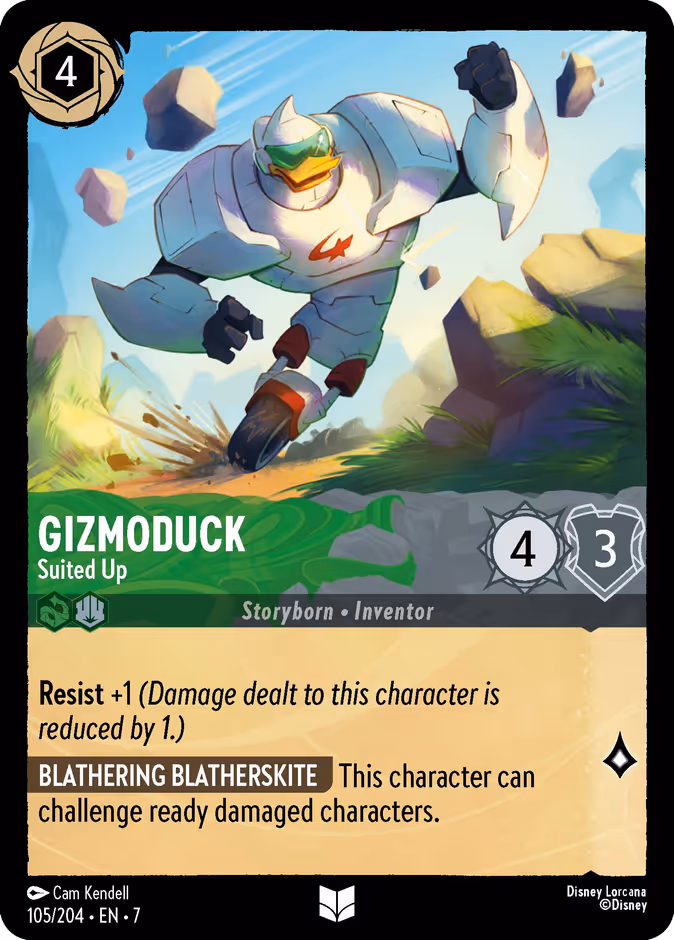Gizmoduck - Suited Up — Archazia's Island #105 (Disney Lorcana card)