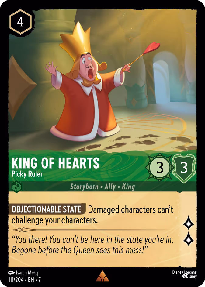 King of Hearts - Picky Ruler — Archazia's Island #111 (Disney Lorcana card)