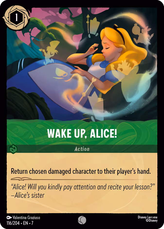 Wake Up, Alice! — Archazia's Island #116 (Disney Lorcana card)