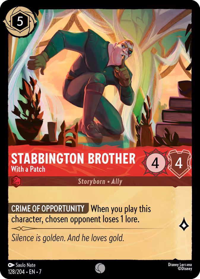 Stabbington Brother - With a Patch — Archazia's Island #128 (Disney Lorcana card)
