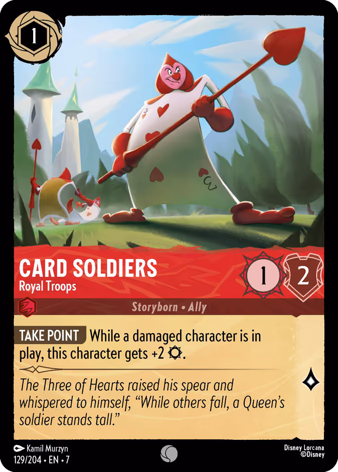 Card Soldiers - Royal Troops — Archazia's Island #129 (Disney Lorcana card)