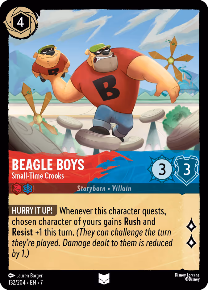 Beagle Boys - Small-Time Crooks — Archazia's Island #132 (Disney Lorcana card)
