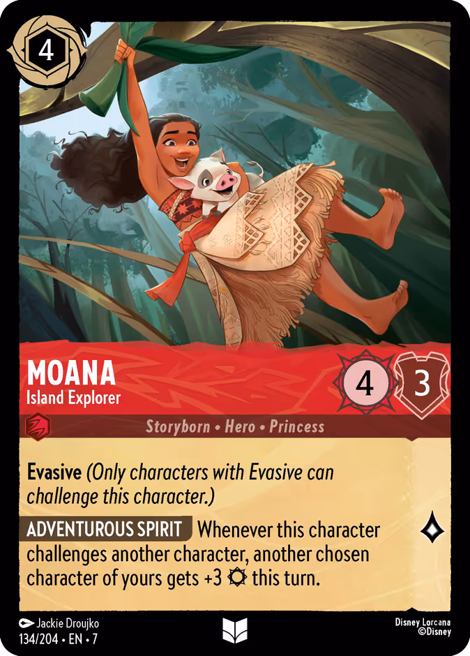 Moana - Island Explorer — Archazia's Island #134 (Disney Lorcana card)
