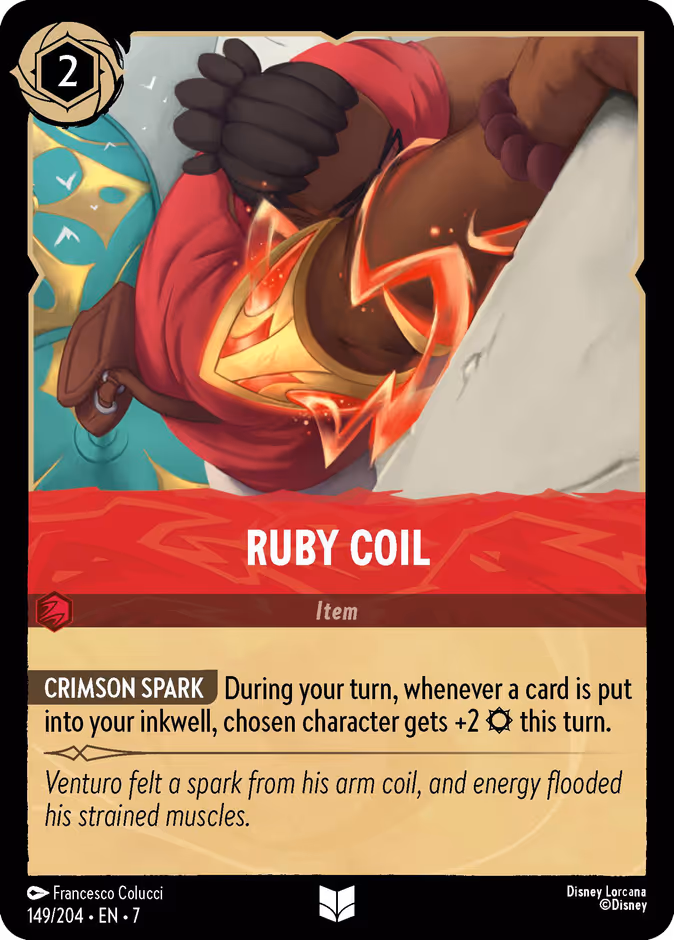 Ruby Coil — Archazia's Island #149 (Disney Lorcana card)