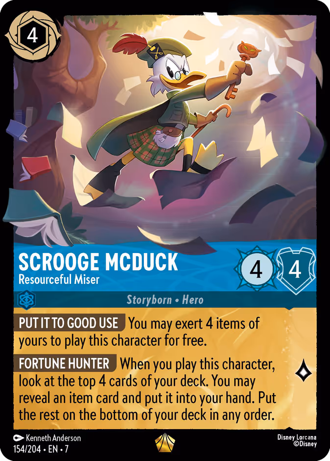 Scrooge Mcduck - Resourceful Miser — Archazia's Island #154 (Disney Lorcana card)