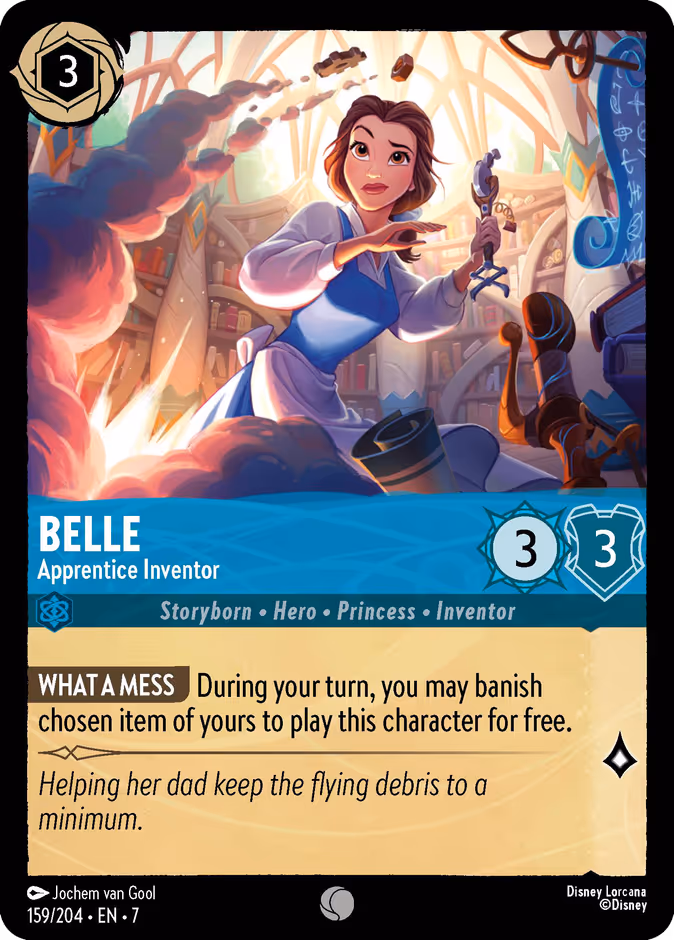 Belle - Apprentice Inventor — Archazia's Island #159 (Disney Lorcana card)