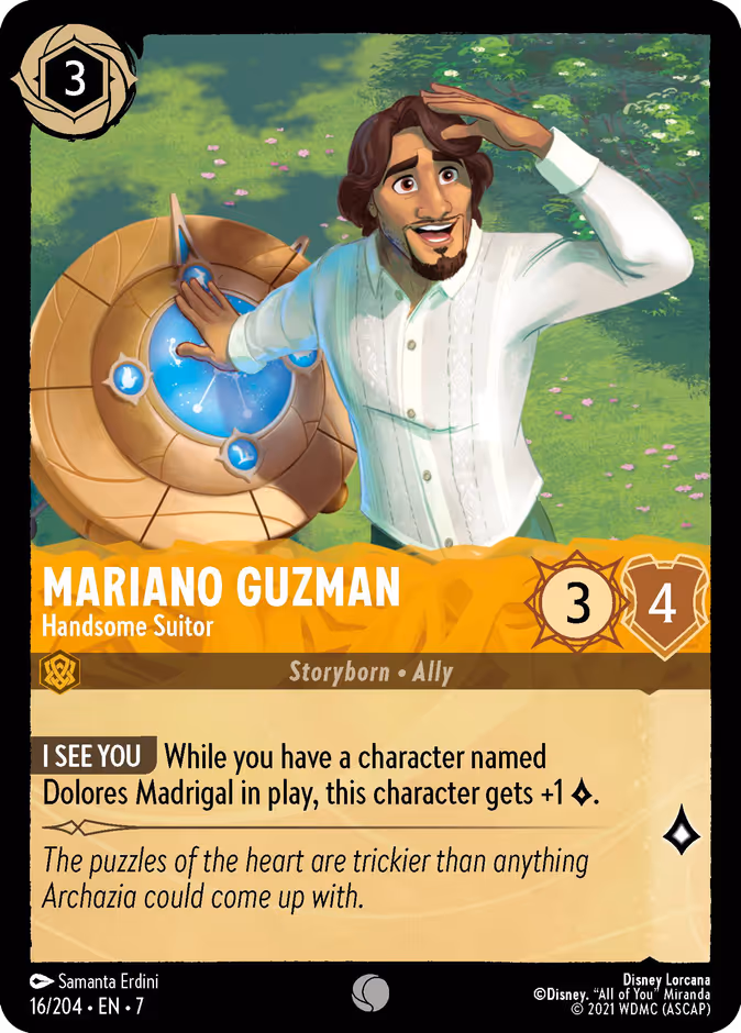 Mariano Guzman - Handsome Suitor — Archazia's Island #16 (Disney Lorcana card)