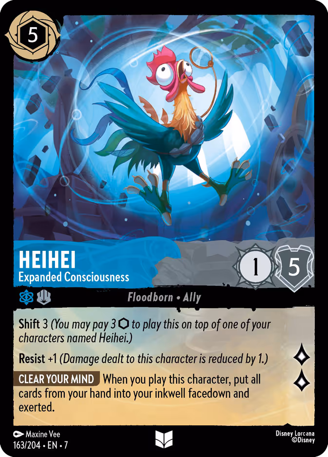 Heihei - Expanded Consciousness — Archazia's Island #163 (Disney Lorcana card)
