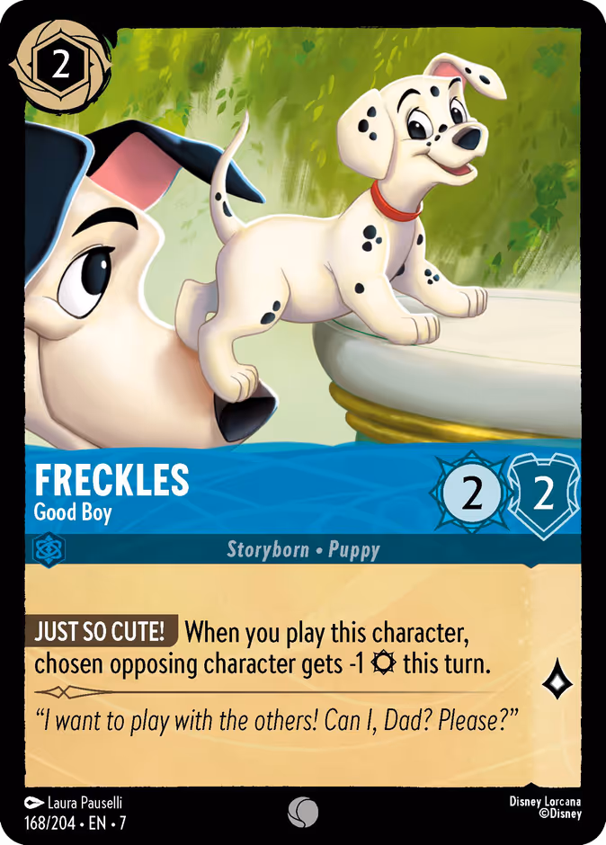 Freckles - Good Boy — Archazia's Island #168 (Disney Lorcana card)