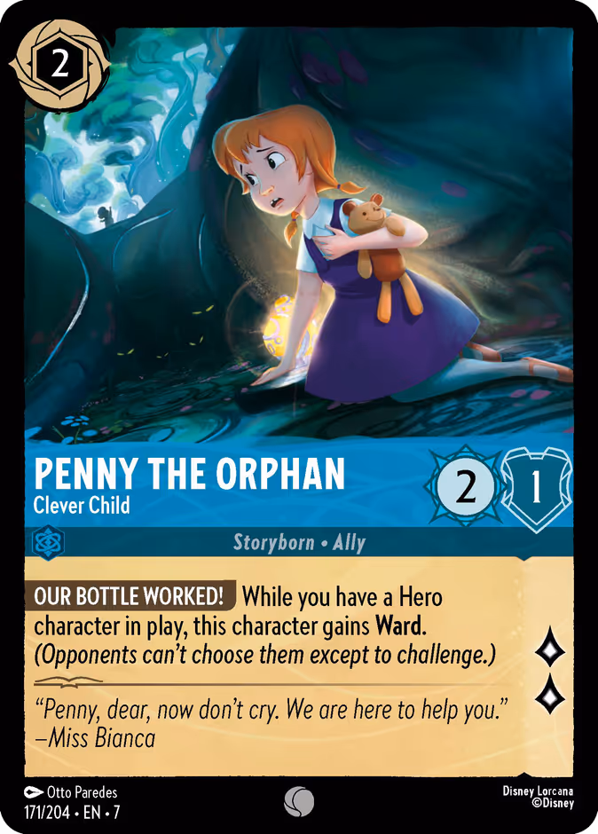 Penny the Orphan - Clever Child — Archazia's Island #171 (Disney Lorcana card)