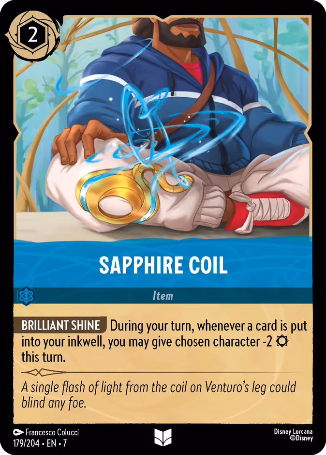 Sapphire Coil — Archazia's Island #179 (Disney Lorcana card)