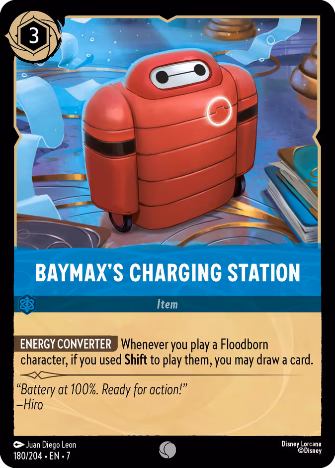 Baymax's Charging Station — Archazia's Island #180 (Disney Lorcana card)