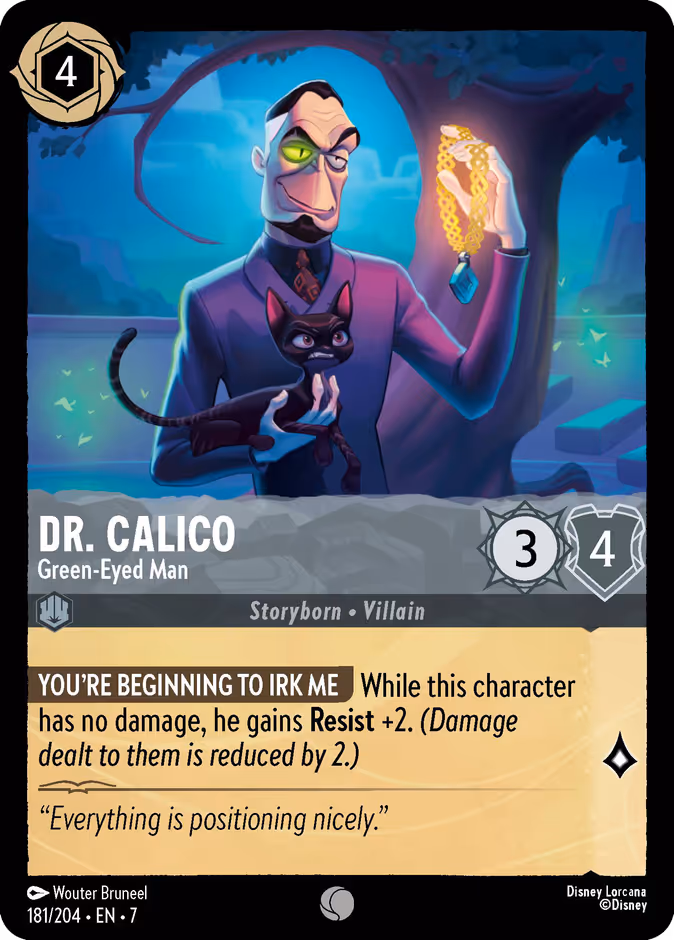 Dr. Calico - Green-Eyed Man — Archazia's Island #181 (Disney Lorcana card)