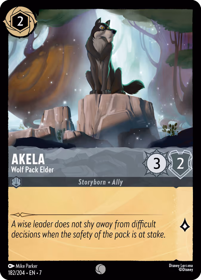 Akela - Wolf Pack Elder — Archazia's Island #182 (Disney Lorcana card)