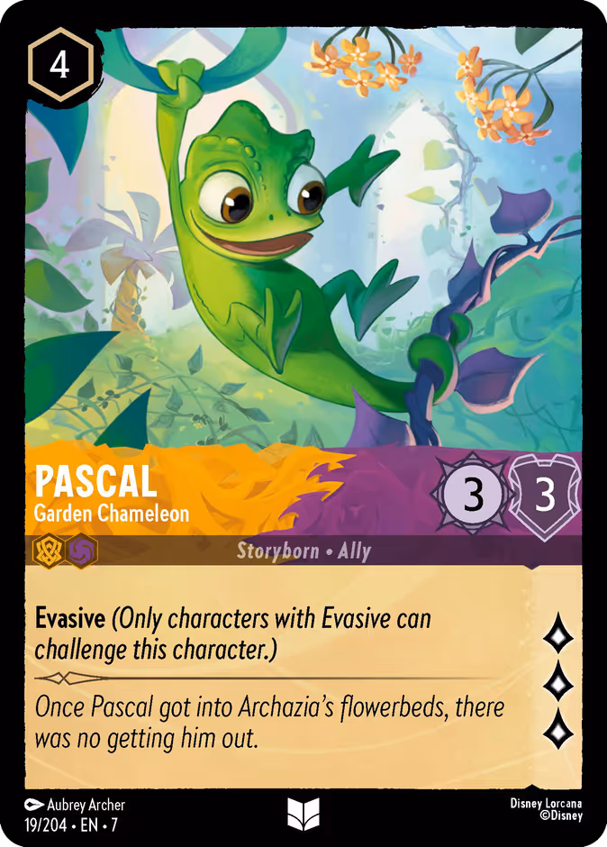 Pascal - Garden Chameleon — Archazia's Island #19 (Disney Lorcana card)