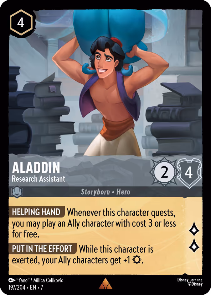 Aladdin - Research Assistant — Archazia's Island #197 (Disney Lorcana card)