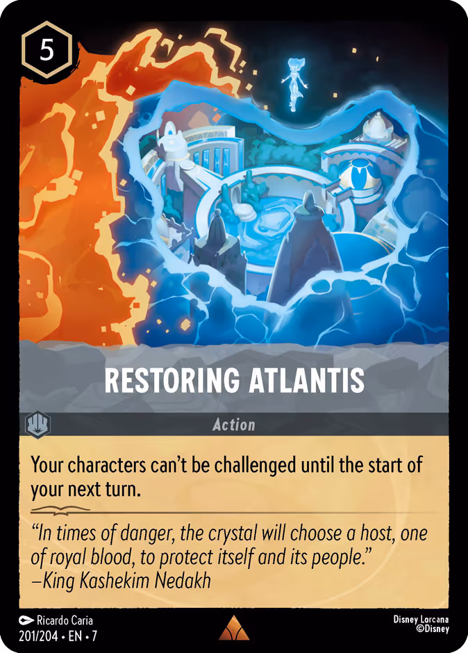 Restoring Atlantis — Archazia's Island #201 (Disney Lorcana card)