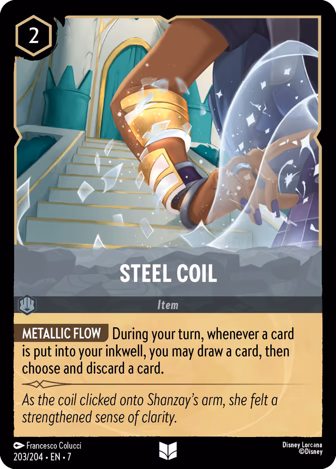 Steel Coil — Archazia's Island #203 (Disney Lorcana card)