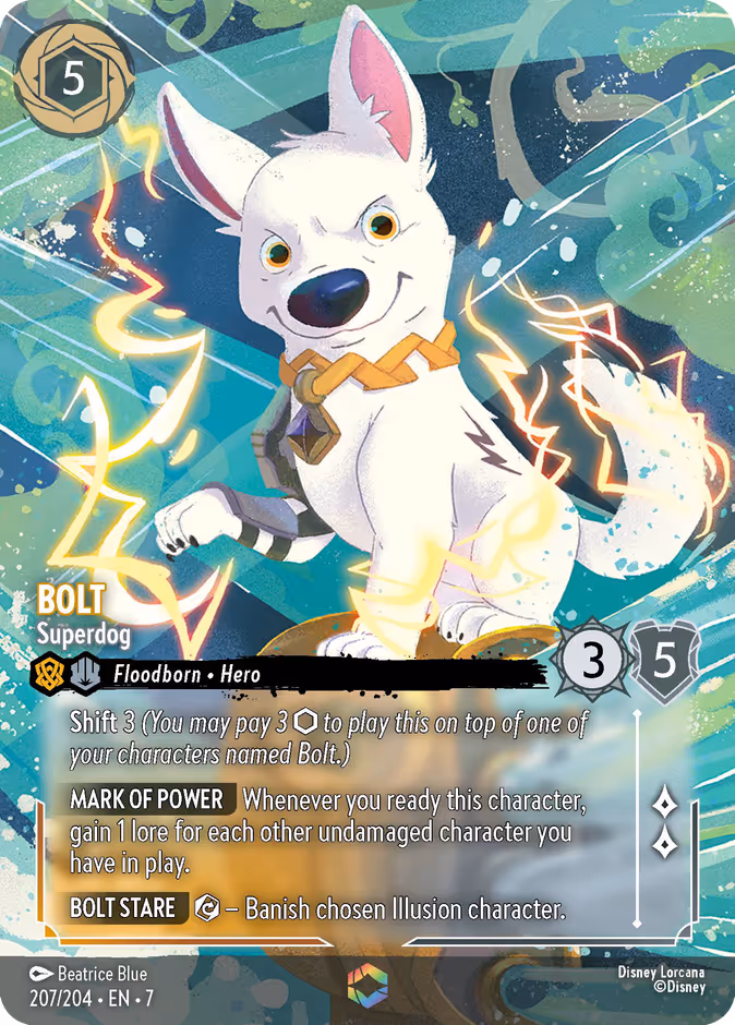 Bolt - Superdog — Archazia's Island #207 (Disney Lorcana card)