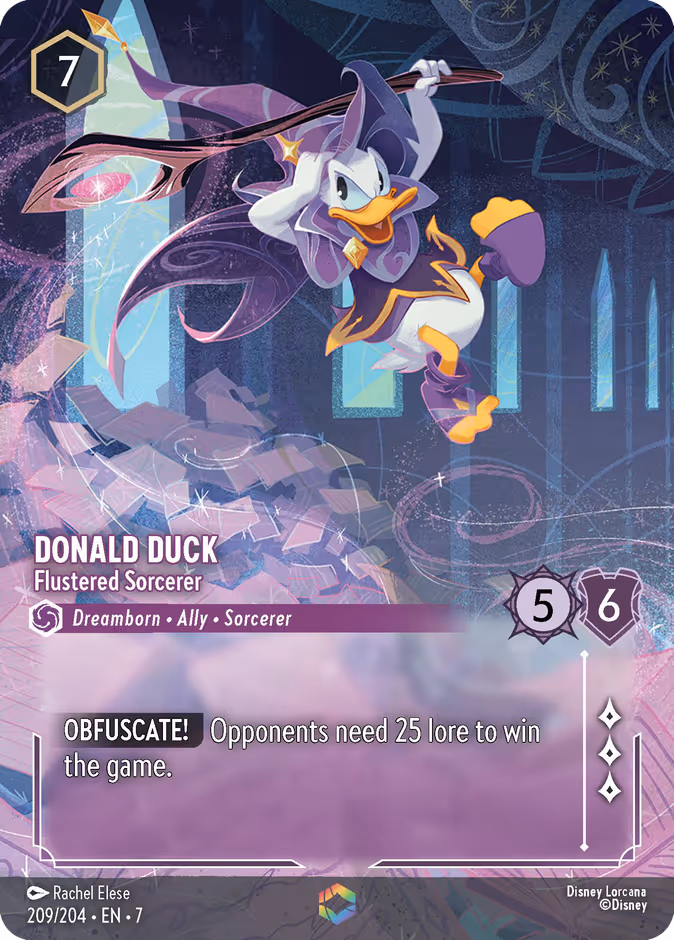 Donald Duck - Flustered Sorcerer — Archazia's Island #209 (Disney Lorcana card)