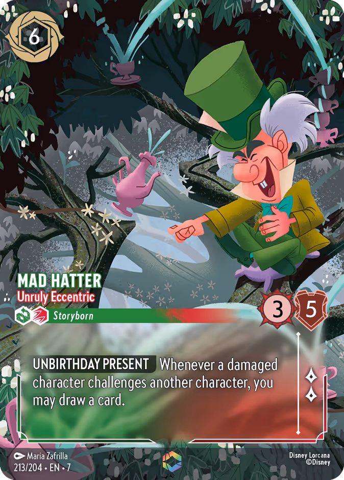 Mad Hatter - Unruly Eccentric — Archazia's Island #213 (Disney Lorcana card)