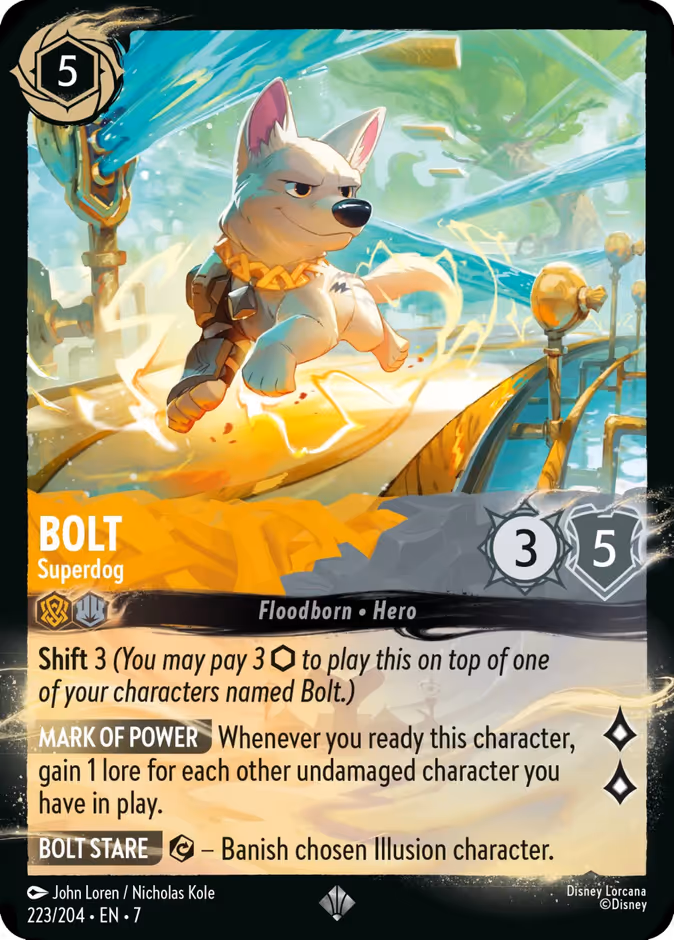 Bolt - Superdog — Archazia's Island #223 (Disney Lorcana card)