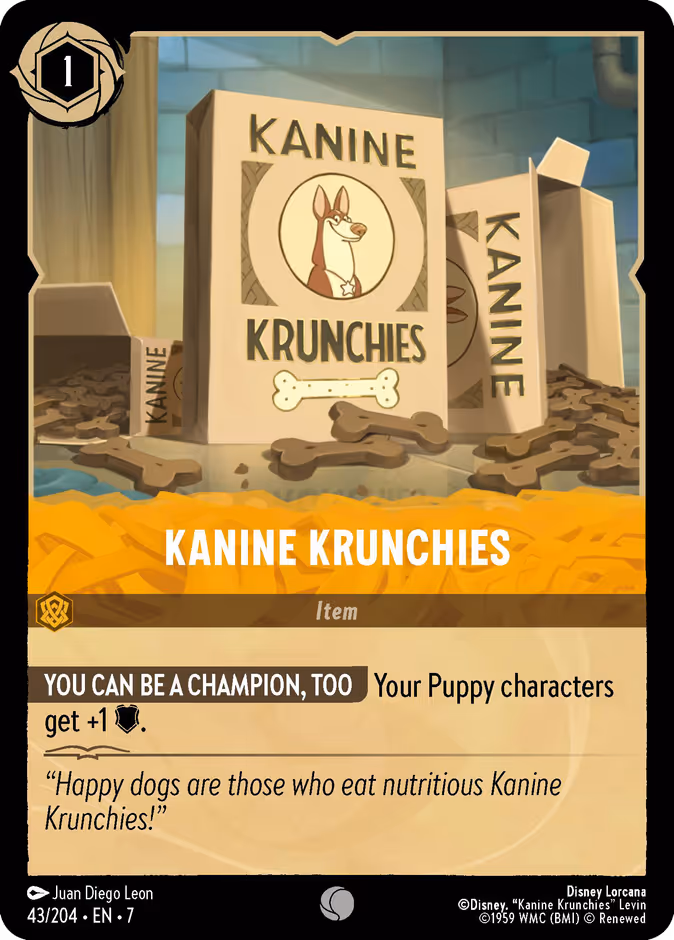 Kanine Krunchies — Archazia's Island #43 (Disney Lorcana card)