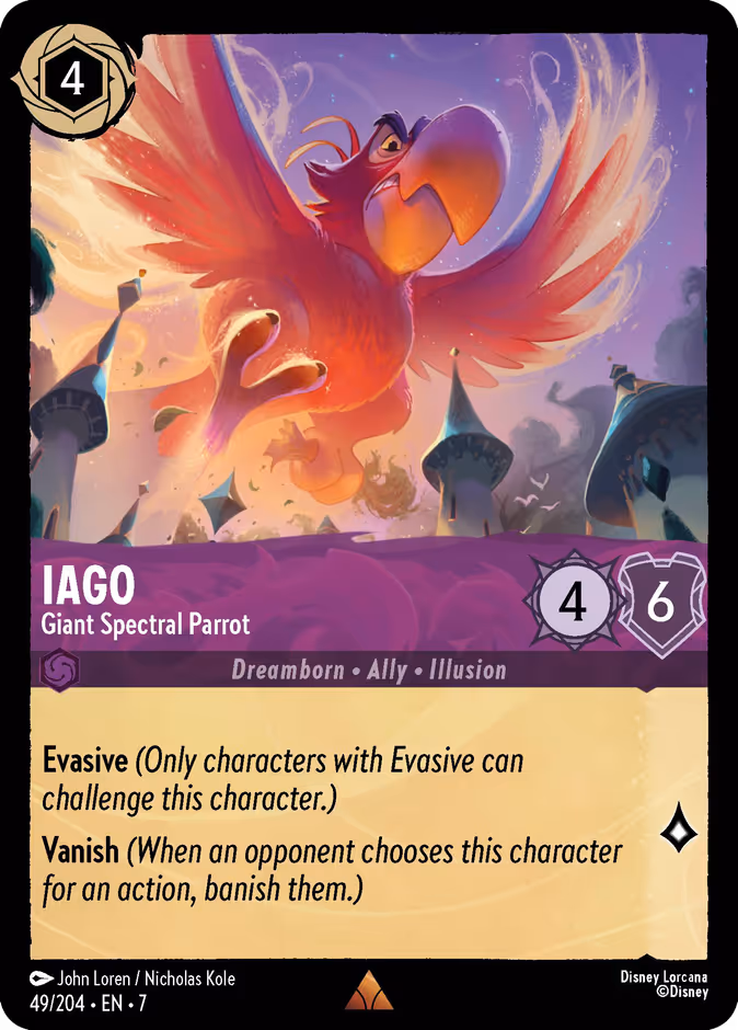 Iago - Giant Spectral Parrot — Archazia's Island #49 (Disney Lorcana card)