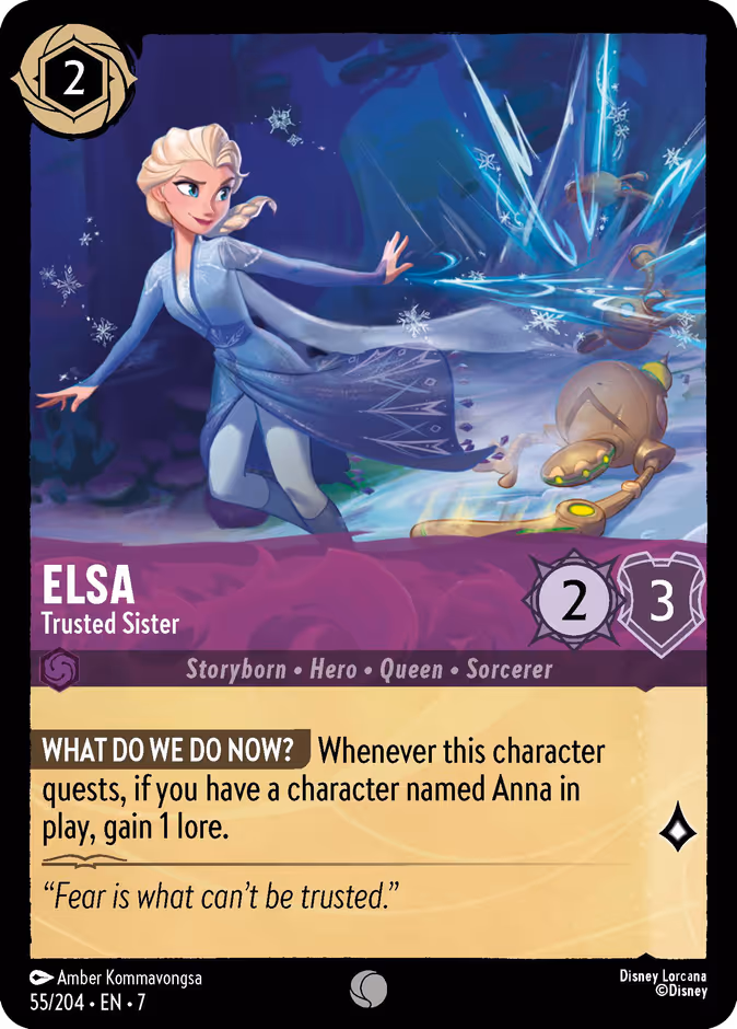 Elsa - Trusted Sister — Archazia's Island #55 (Disney Lorcana card)