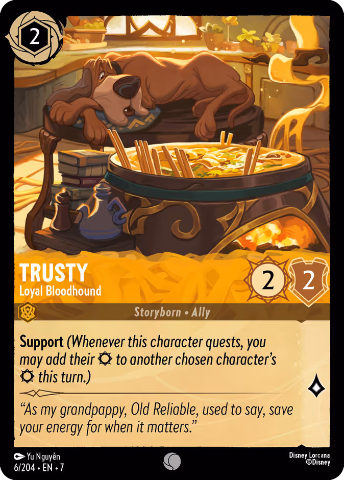 Trusty - Loyal Bloodhound — Archazia's Island #6 (Disney Lorcana card)