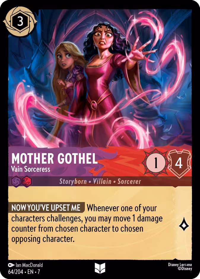 Mother Gothel - Vain Sorceress — Archazia's Island #64 (Disney Lorcana card)