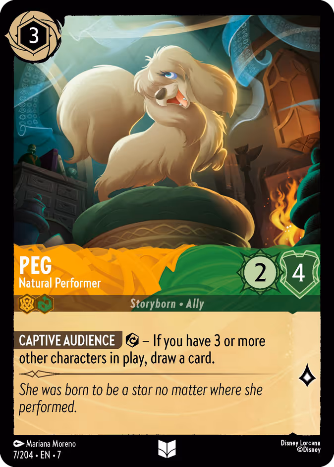 Peg - Natural Performer — Archazia's Island #7 (Disney Lorcana card)