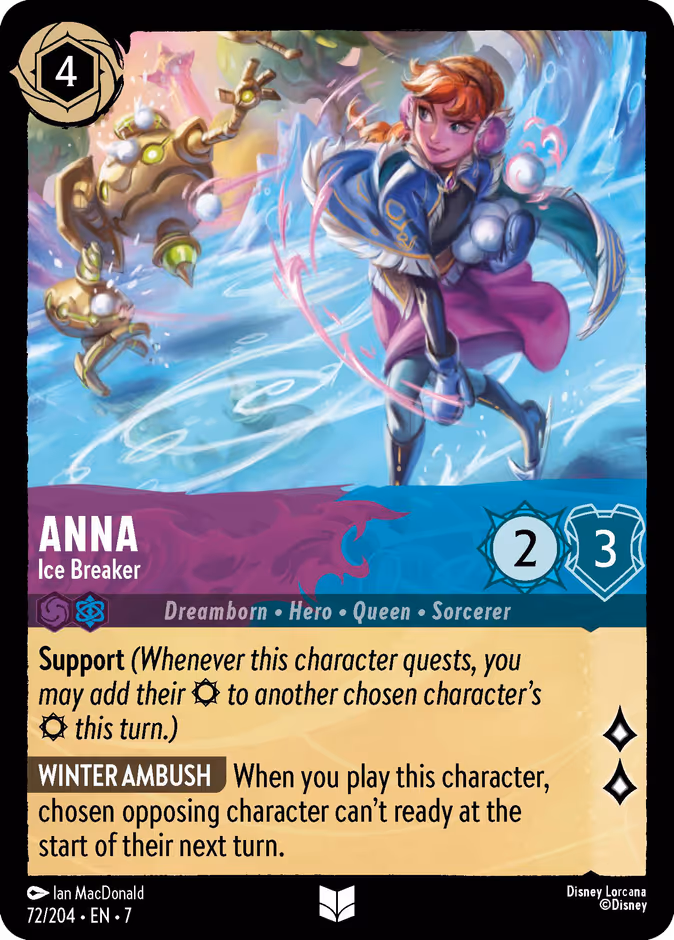 Anna - Ice Breaker — Archazia's Island #72 (Disney Lorcana card)