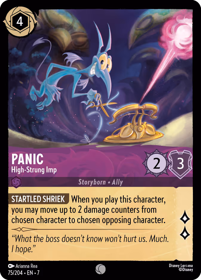 Panic - High-Strung Imp — Archazia's Island #75 (Disney Lorcana card)