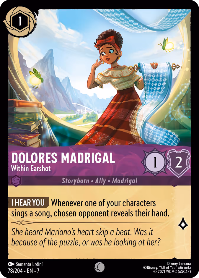 Dolores Madrigal - Within Earshot — Archazia's Island #78 (Disney Lorcana card)