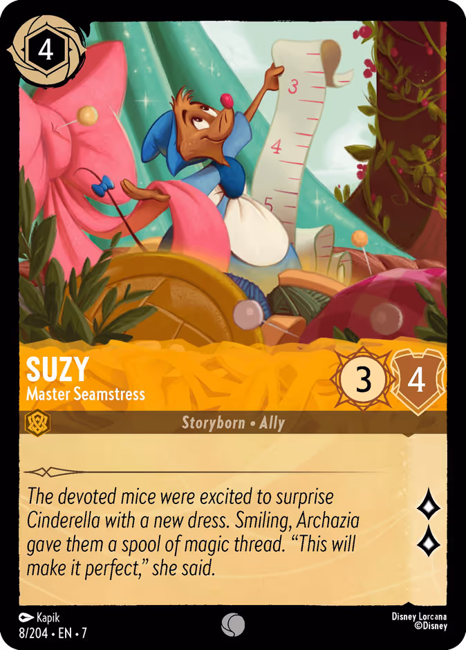 Suzy - Master Seamstress — Archazia's Island #8 (Disney Lorcana card)