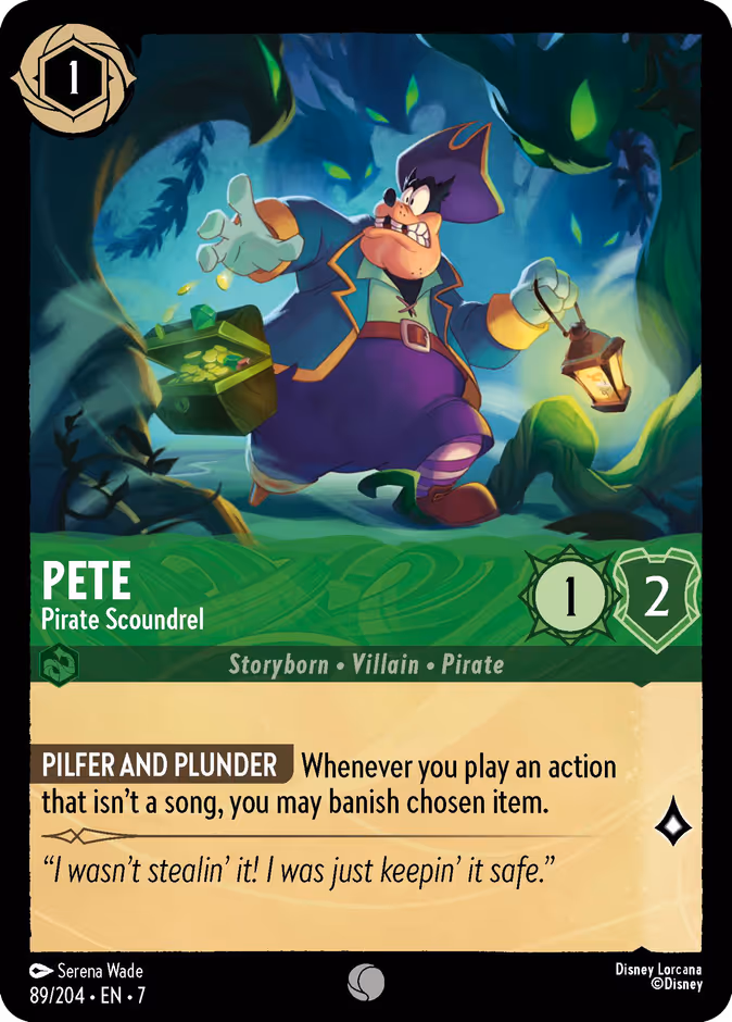 Pete - Pirate Scoundrel — Archazia's Island #89 (Disney Lorcana card)