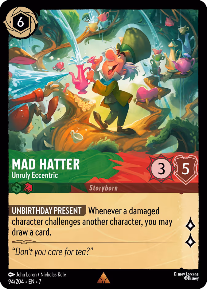 Mad Hatter - Unruly Eccentric — Archazia's Island #94 (Disney Lorcana card)