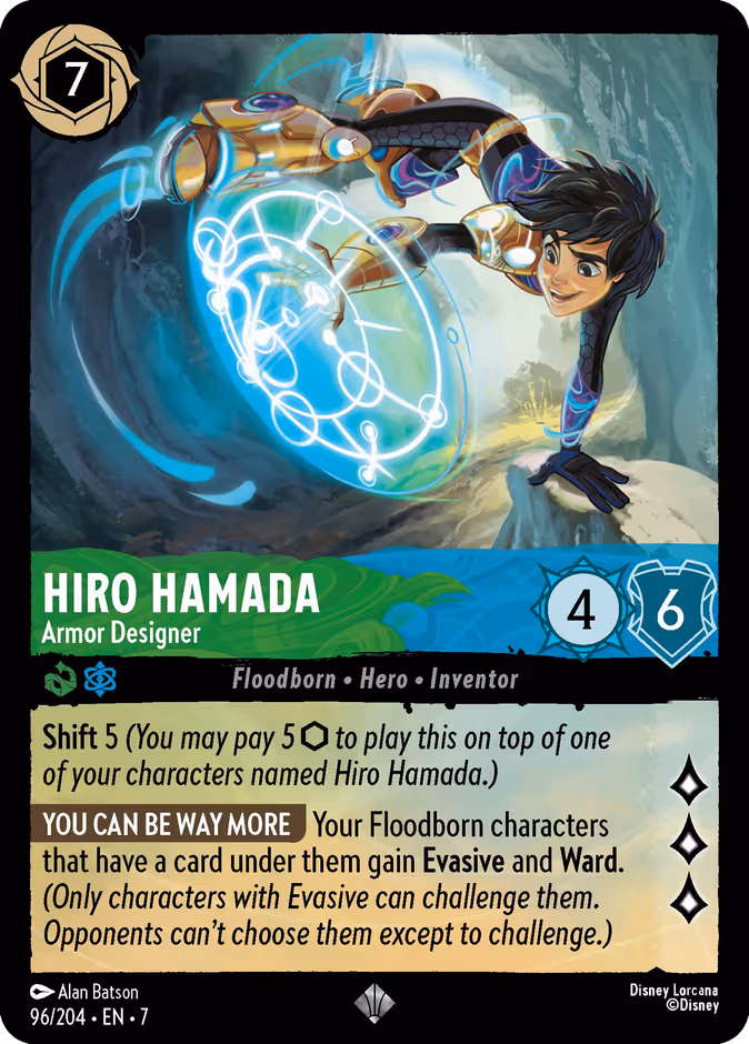 Hiro Hamada - Armor Designer — Archazia's Island #96 (Disney Lorcana card)
