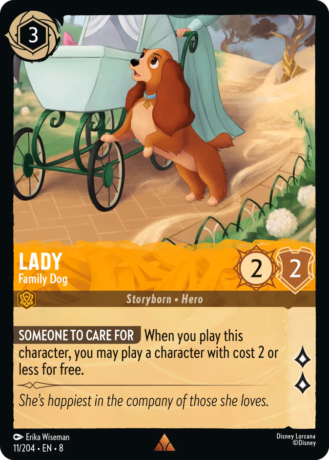 Lady - Family Dog — Reign of Jafar #11 (Disney Lorcana card)