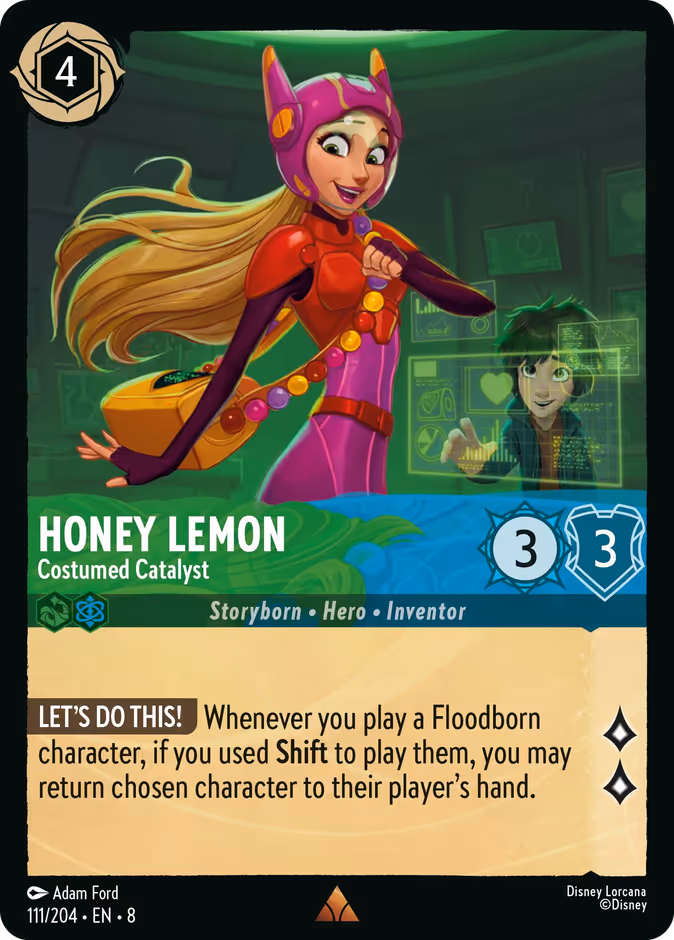Honey Lemon - Costumed Catalyst — Reign of Jafar #111 (Disney Lorcana card)