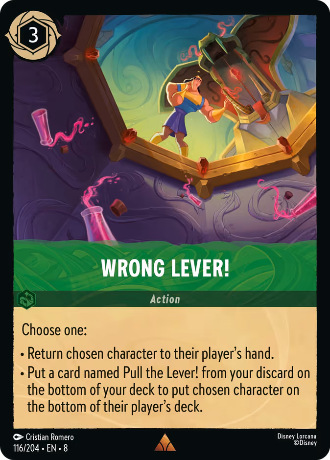 Wrong Lever! — Reign of Jafar #116 (Disney Lorcana card)
