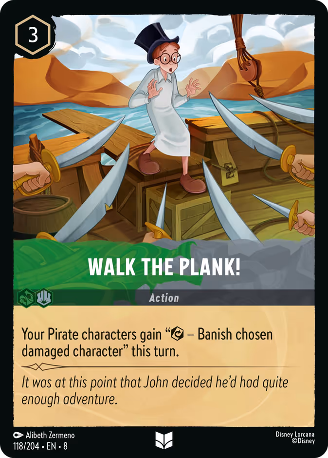 Walk the Plank! — Reign of Jafar #118 (Disney Lorcana card)