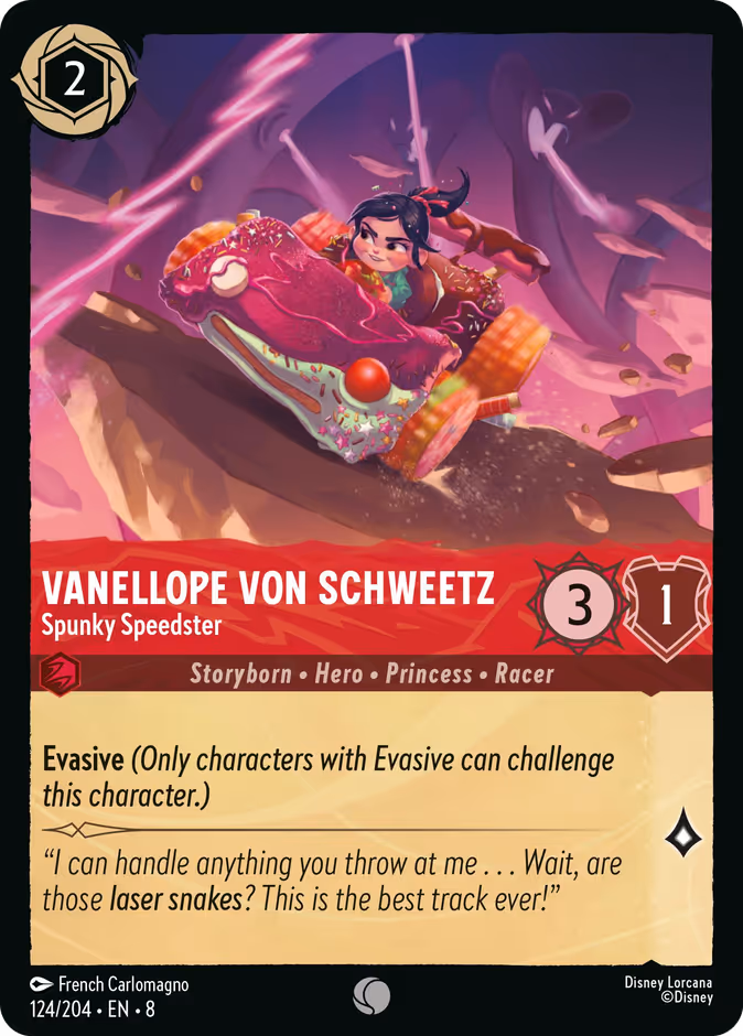 Vanellope Von Schweetz - Spunky Speedster — Reign of Jafar #124 (Disney Lorcana card)