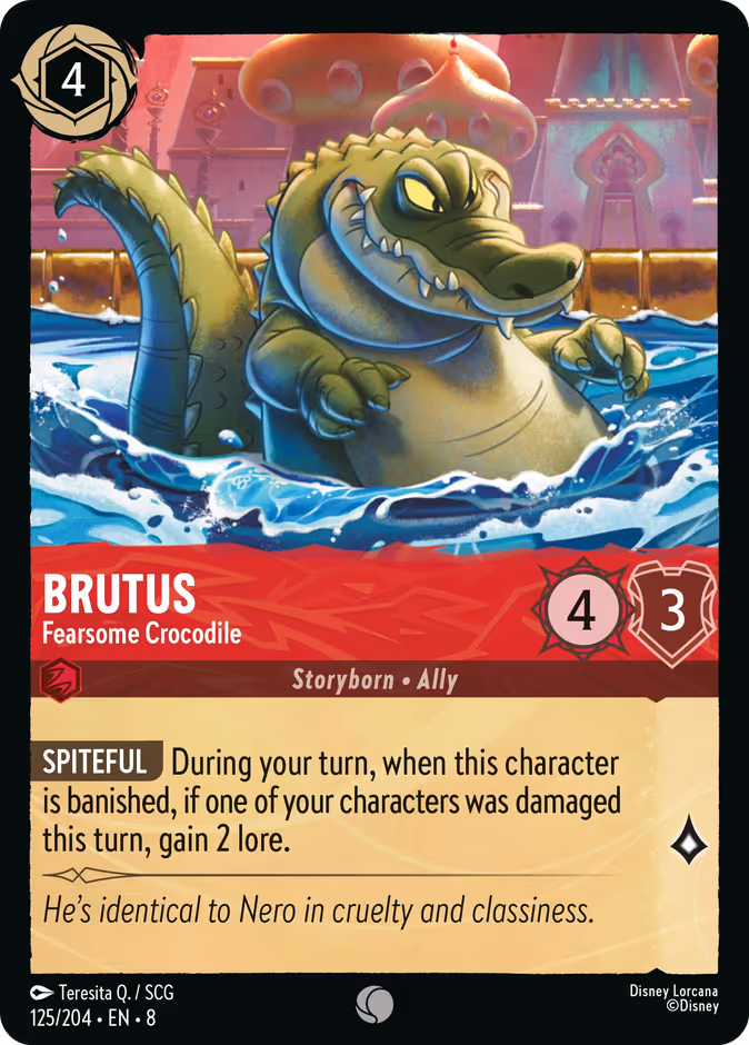 Brutus - Fearsome Crocodile — Reign of Jafar #125 (Disney Lorcana card)