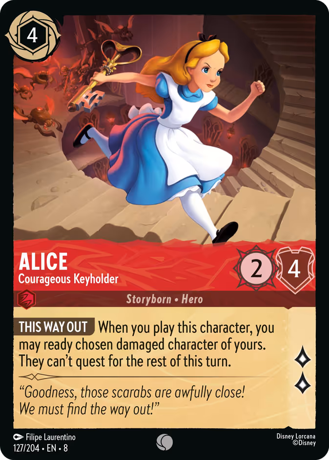 Alice - Courageous Keyholder — Reign of Jafar #127 (Disney Lorcana card)