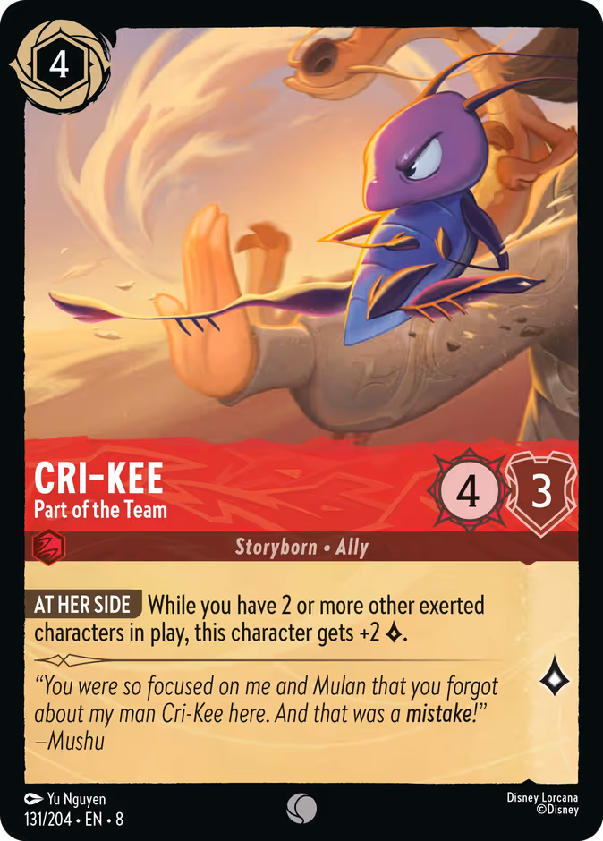 Cri-Kee - Part of the Team — Reign of Jafar #131 (Disney Lorcana card)