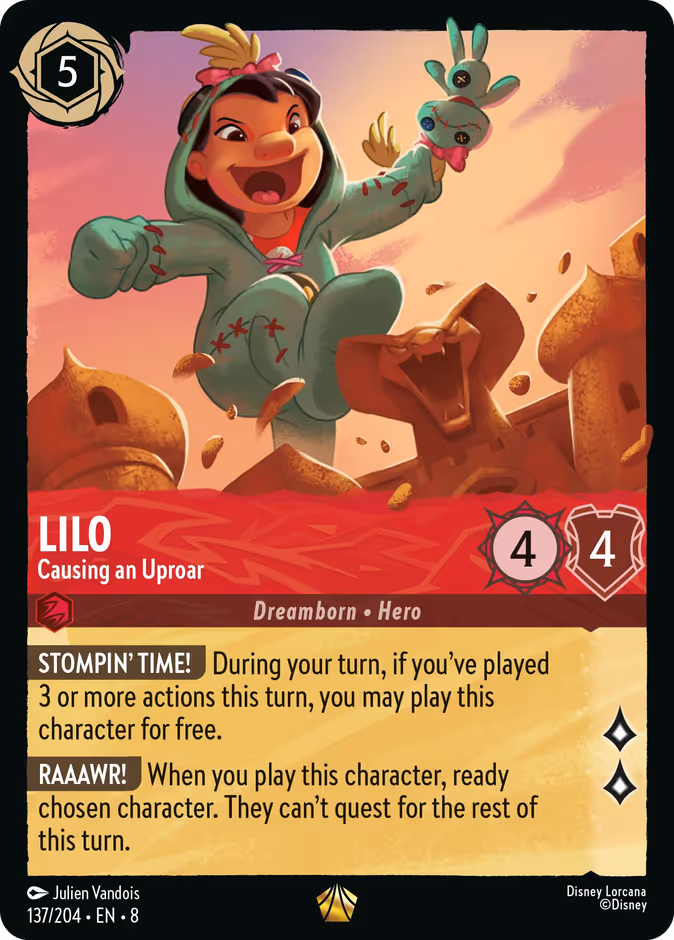 Lilo - Causing an Uproar — Reign of Jafar #137 (Disney Lorcana card)